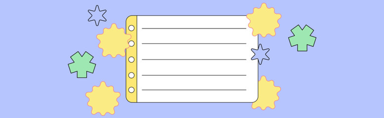 cute paper note pad blank background © Muhammad