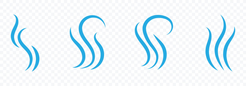 Smoke smell, steam aroma heat icon. Smoke steam icon vector logo set. Fire steam or smoke doodle hand drawn set. smell waves from food or coffee. eps 10
