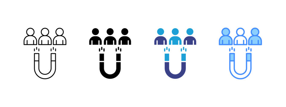 Lead Generation icon set multiple style collection