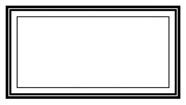 Rectangular white space framed by simple black border and double outline
