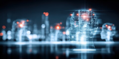 A complete vision of future computing networks spreading worldwide as a calm mind prepares to scan signals built on trust and true value