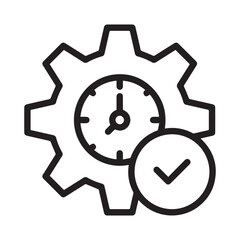 Time management icon in vector illustration