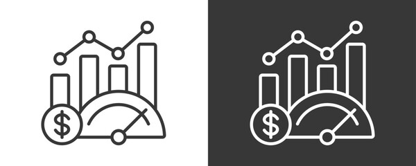 Performance Metrics Icon Set Vector Collection Isolated In Black And White