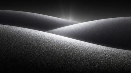 Abstract Black and White Landscape of Rolling Hills.