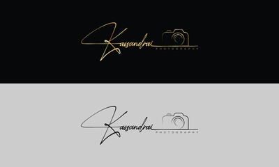 Handwriting logo signature logo Photography logo Design template