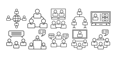 Business Meeting Icon Illustration