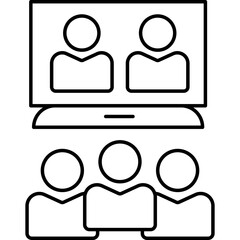 Business Meeting Icon Illustration
