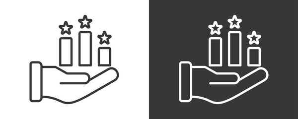 Competitive Icon Set Vector Collection Isolated In Black And White