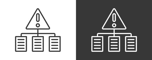 Risk Assessment Icon Set Vector Collection Isolated In Black And White