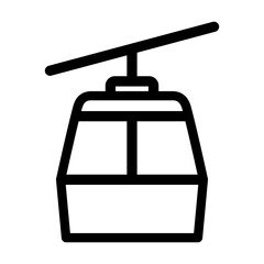 Ski Lift Gondola Icon Public Transportation Vector