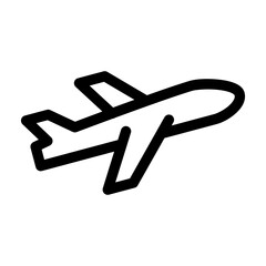 Passenger Airplane Icon Air Transportation Symbol Vector