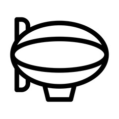 Blimp Icon Air Transportation Symbol Vector