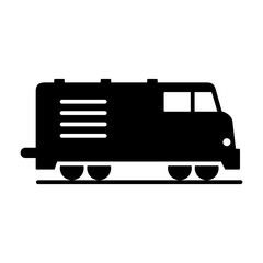 Locomotive Icon Transportation Solid Style