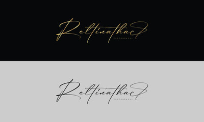 Handwriting logo signature logo Photography logo Design template