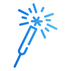 new year Line Gradient Icon