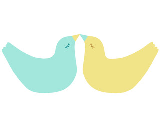 うっとり向かい合う2羽の鳥