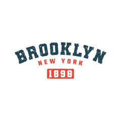 Brooklyn New York 1898 Vintage Typography Design