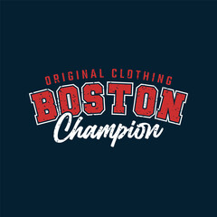 Vintage Boston Champion Typography Design
