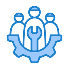Maintenance Crew Icon - Blue Style