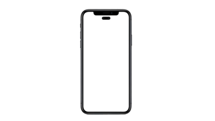 mobile phone isolated on transparent background