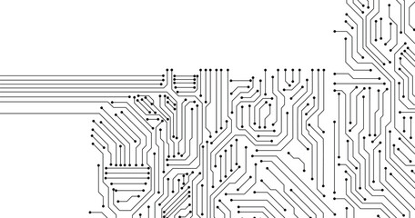 Abstract digital background with technology circuit board texture. Electronic motherboard illustration. Communication and engineering concept.