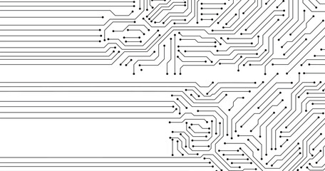 Grey white Abstract technology background with various technology elements Hi-tech communication concept innovation background Circle empty space for your text stock illustration. 