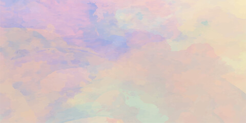 Abstract sky watercolor background with colorful cloudscape texture and grunge paper design