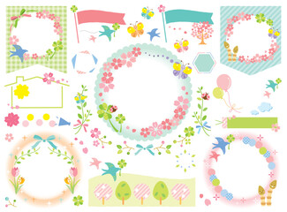 新生活応援のイラストセット_文字なし