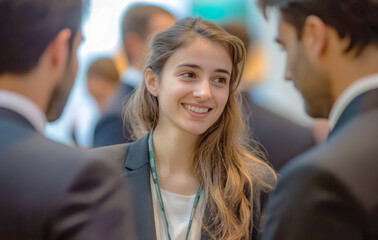 Obraz premium Portrait of a young executive woman in formal attire, representing confidence, professionalism, and modern business leadership, Modern Corporate Leadership.