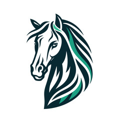Elegant Horse Head Logo Vector Illustration