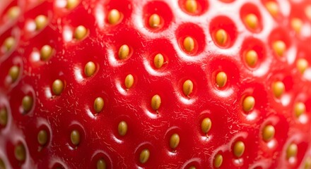 Close-Up Action of Juicy Strawberry Fruit in Nature, Food Photography, Freshness, Vibrant Environment