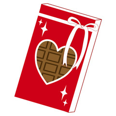 Valentine Chocolate Box with Heart-Shaped Truffles and  Ribbon