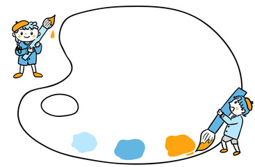 絵の具パレットのフレーム