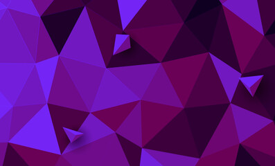 Abstract geometric purple background with triangle pattern design suitable for wallpaper and modern abstract illustration