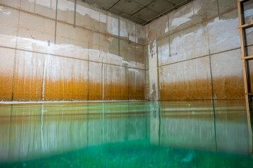 Abstract Reflection of Water in an Industrial Tank