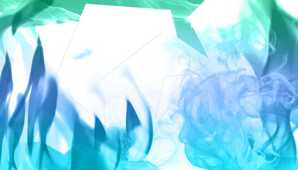 Explosion de flammes sur fond blanc. © tsuiho