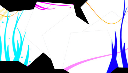 Fond flammes et tentacules sur fond blanc © tsuiho