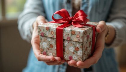 man holding gift box man holding gift beautiful view and seen beautiful background and wallpaper hd picture beautiful Christmas day gifts 
