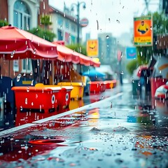 red bus in the night