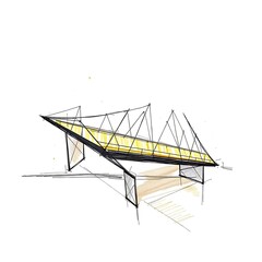 3d model of a house on white background