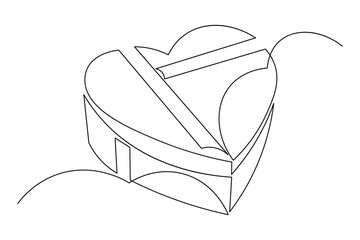 Simple outline illustration of a present continuous single line