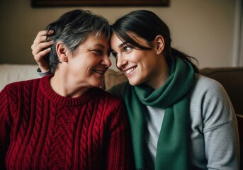 A Loving Glance Shared Between Mother And Daughter