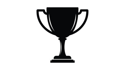 A striking black trophy design a symbol of victory silhouette