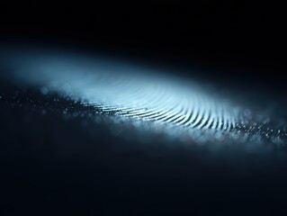 Biometric fingerprint scan glowing on digital screen, security innovation and identity verification concept