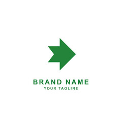 Green Arrow Logo Design for Brand Identity and Directional Symbolism.