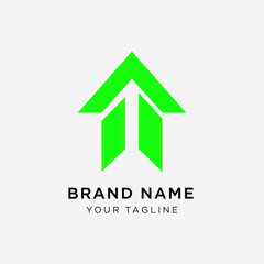 Green Upward Arrow Logo Design for Brand Identity.