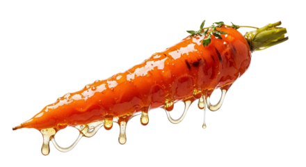 Glazed Carrot with Drizzling Syrup and Herb Garnish: A Sweet and Savory Delight