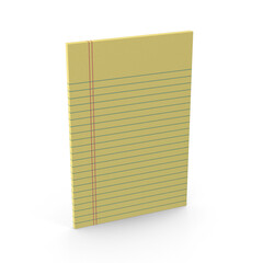 Yellow Ruled Paper Sheet