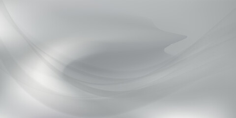 Silver foil background with metal mirror texture. Chrome gradient surface with light gloss simple abstract. Vector Eps 10