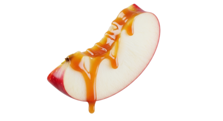 Succulent apple slice drizzled with rich caramel sauce perfect treat delight 70 characters, sweet and tempting confectionery delight with vibrant